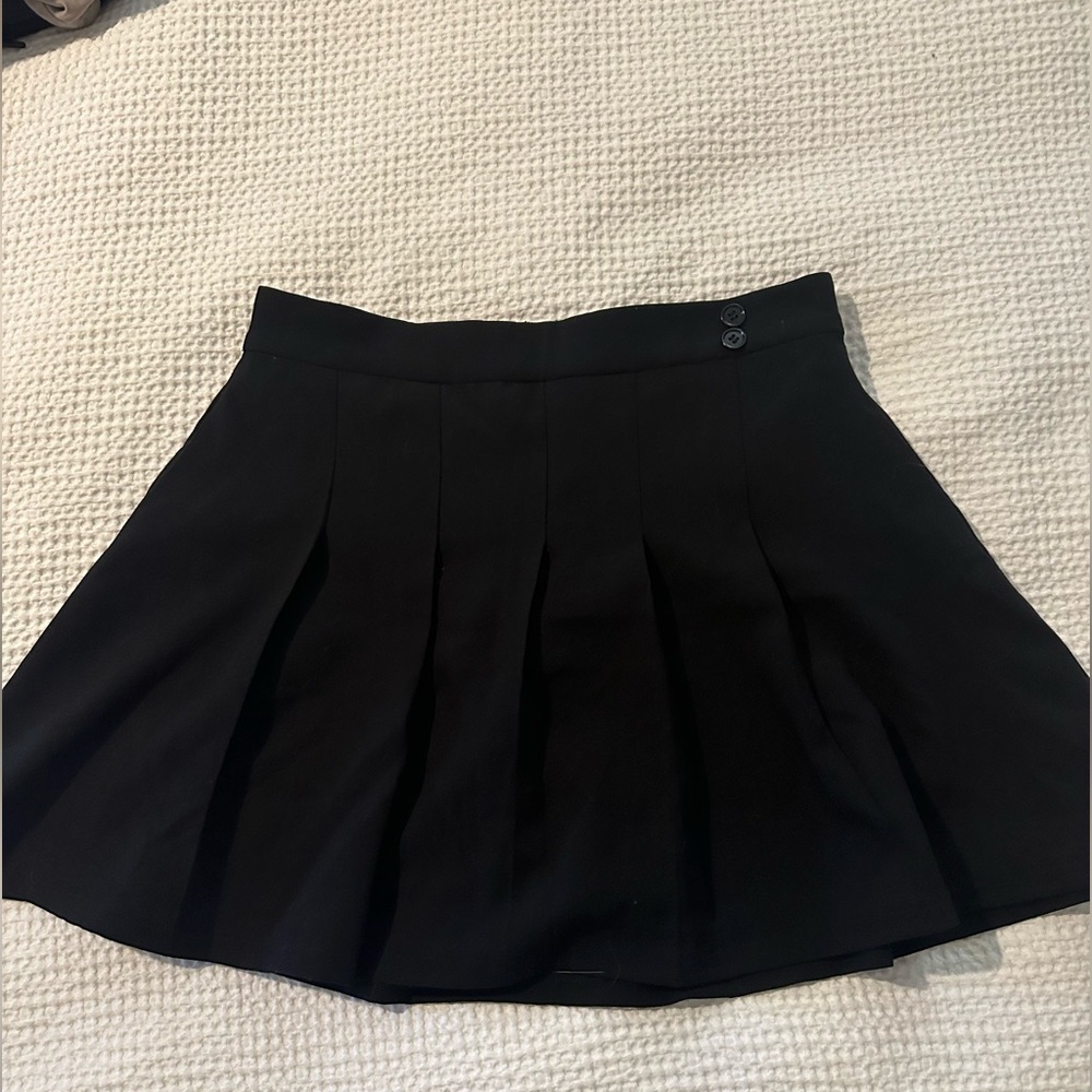 Danielle Bernstein Black Pleated Tennis Skort